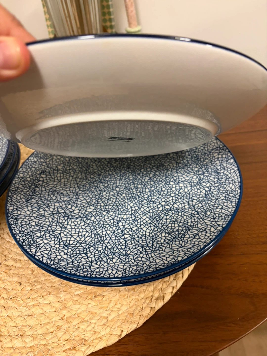 Set of 6 Blue and White Plates - photo 3