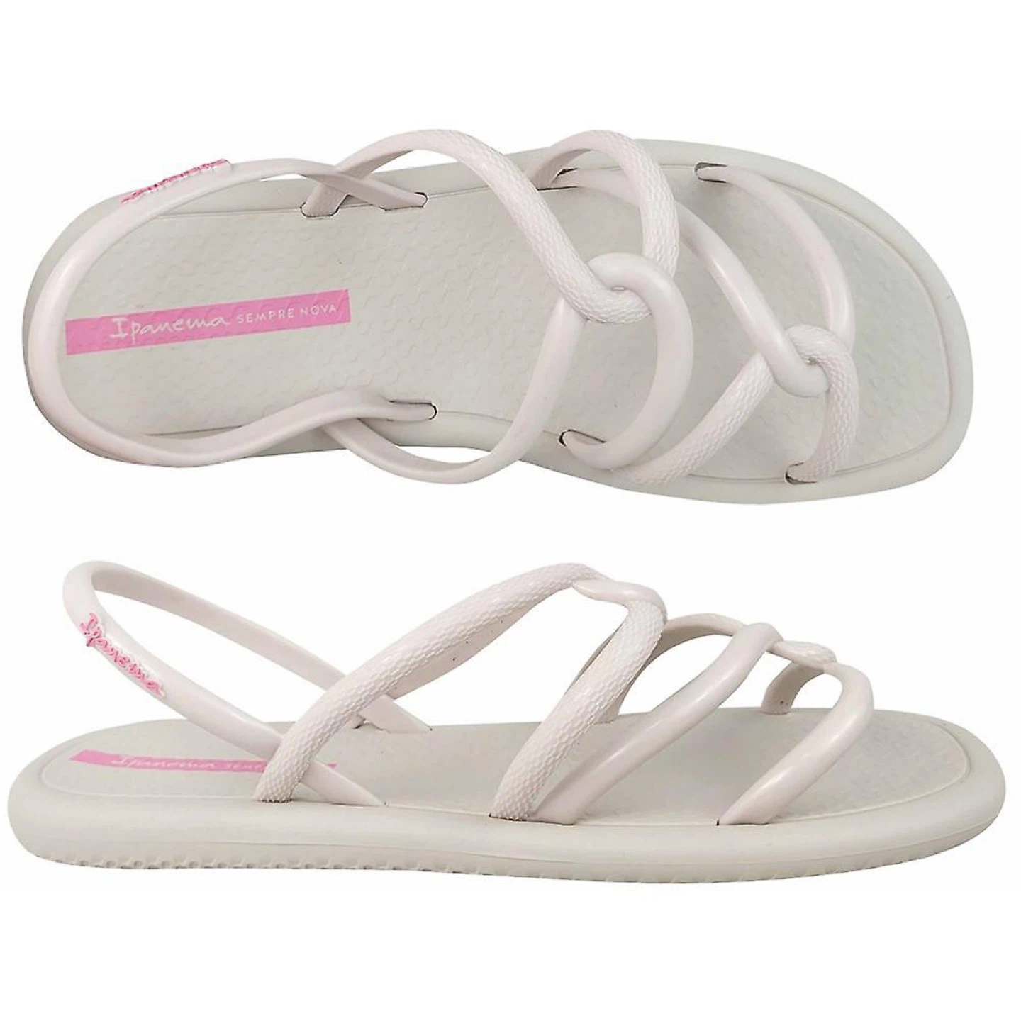 Ipanema Beige Strappy Flat Sandals
