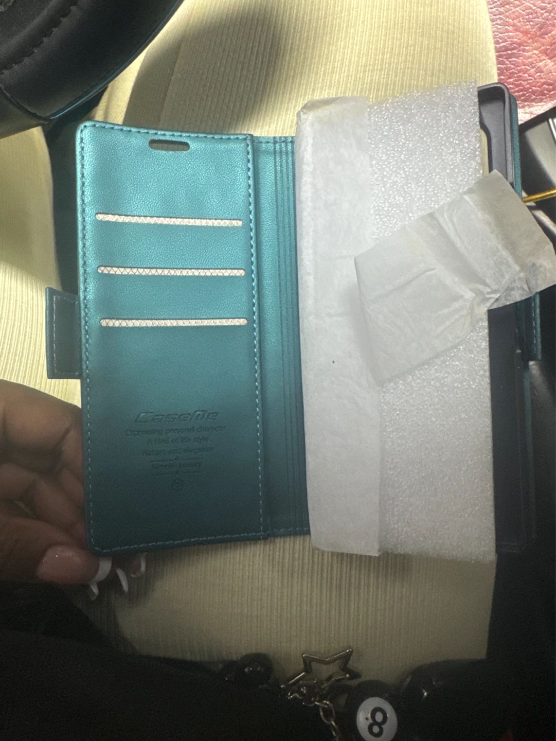 Samsung galaxy a35 Teal Flip Wallet Phone Case - photo 3