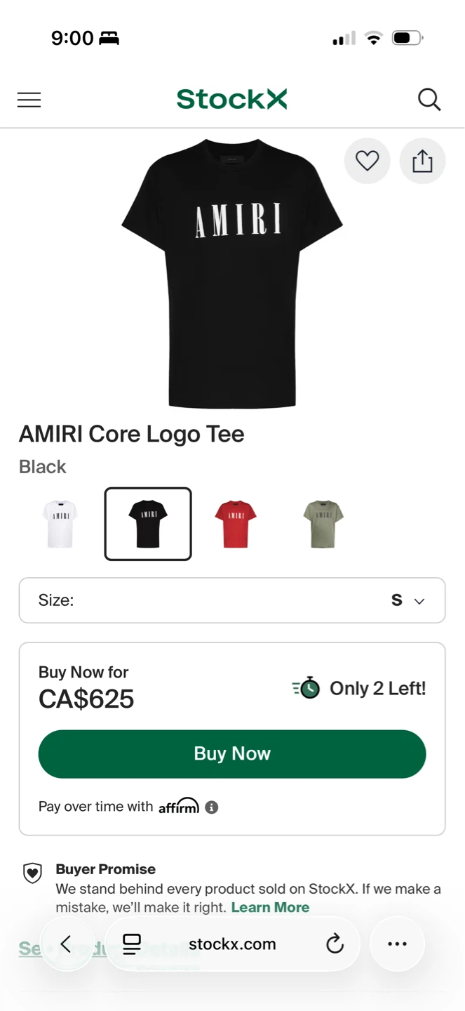 AMIRI Core Logo Tee - Black - photo 3
