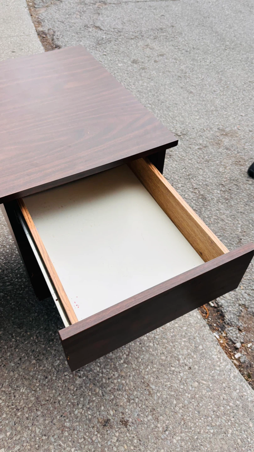 Large Vintage Wooden Table with 2 Drawers for sale!