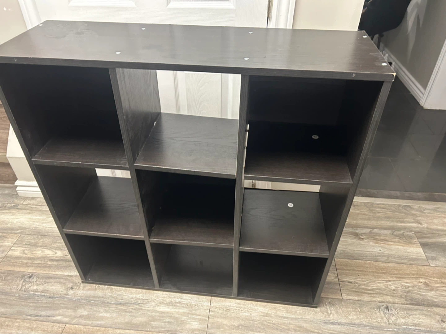 Dark Brown 9-Cube Storage Shelf