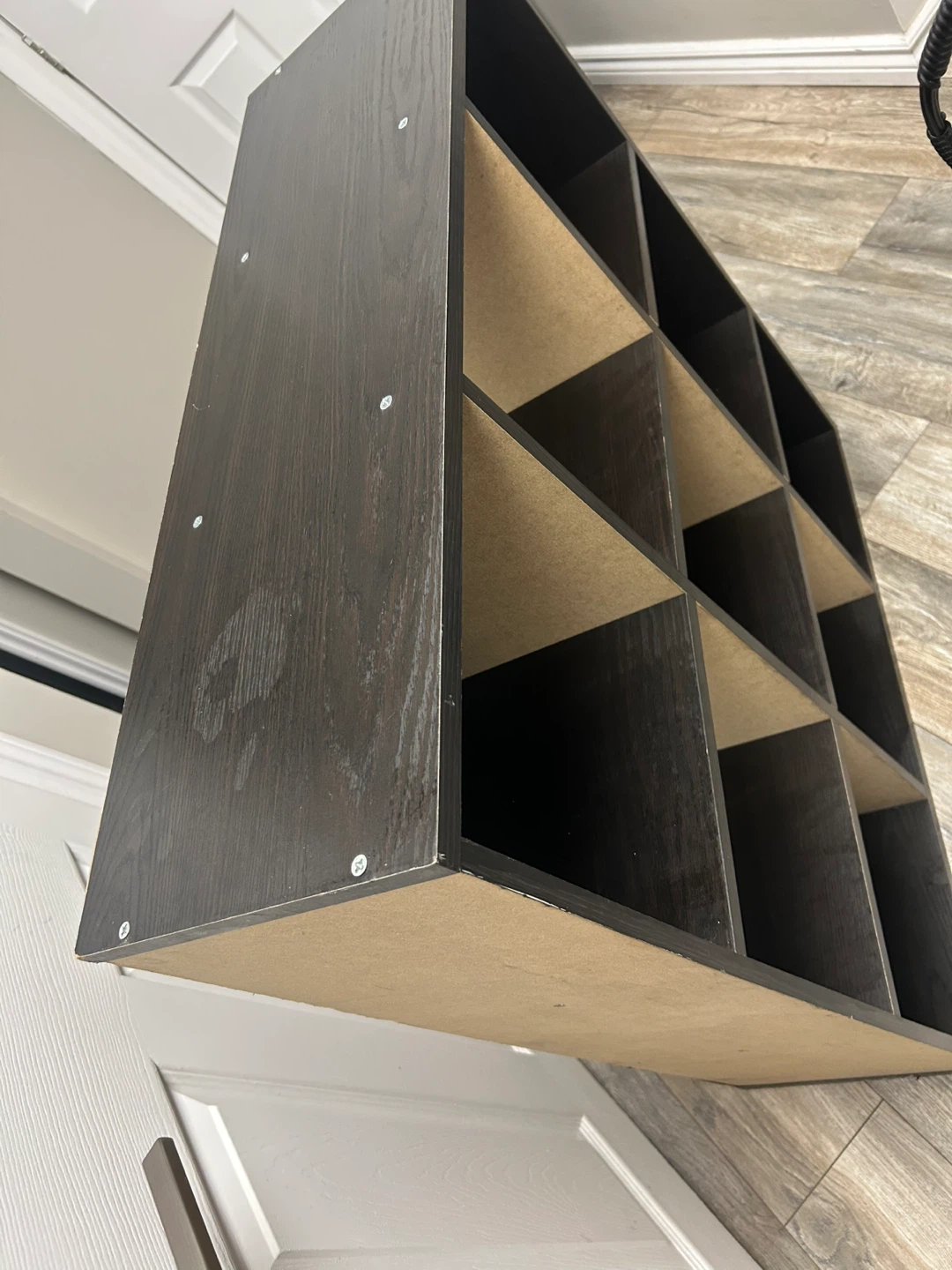 Dark Brown 9-Cube Storage Shelf - photo 3