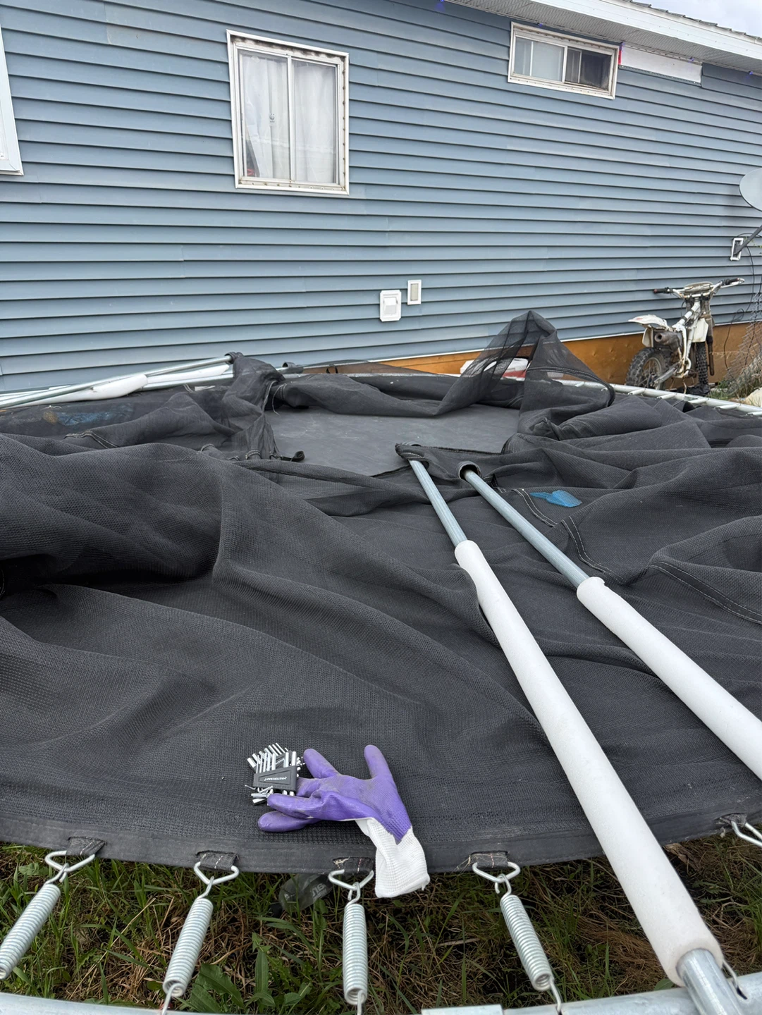 Trampoline Safety Net and Poles