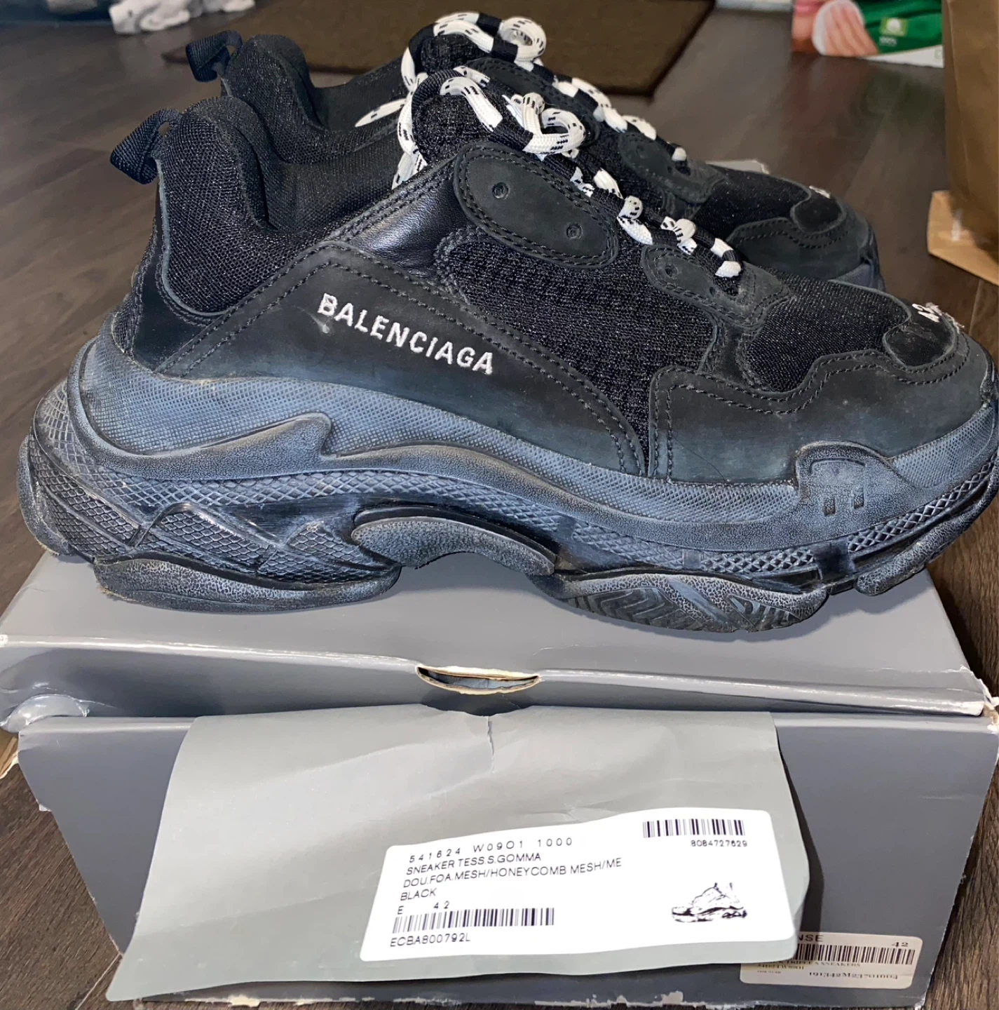 Balenciaga Triple S Sneakers Black Size 42 - photo 4