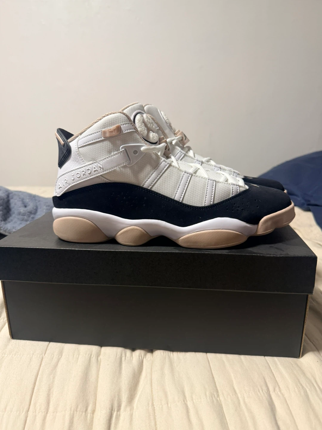 Jordan 6 Rings "Black White Rose Gold" Shoes