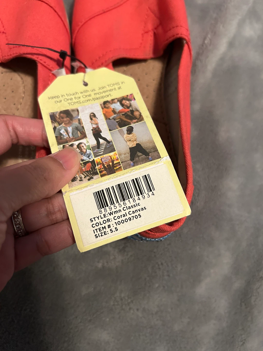 TOMS Women's Classic Coral Canvas Shoes - photo 2