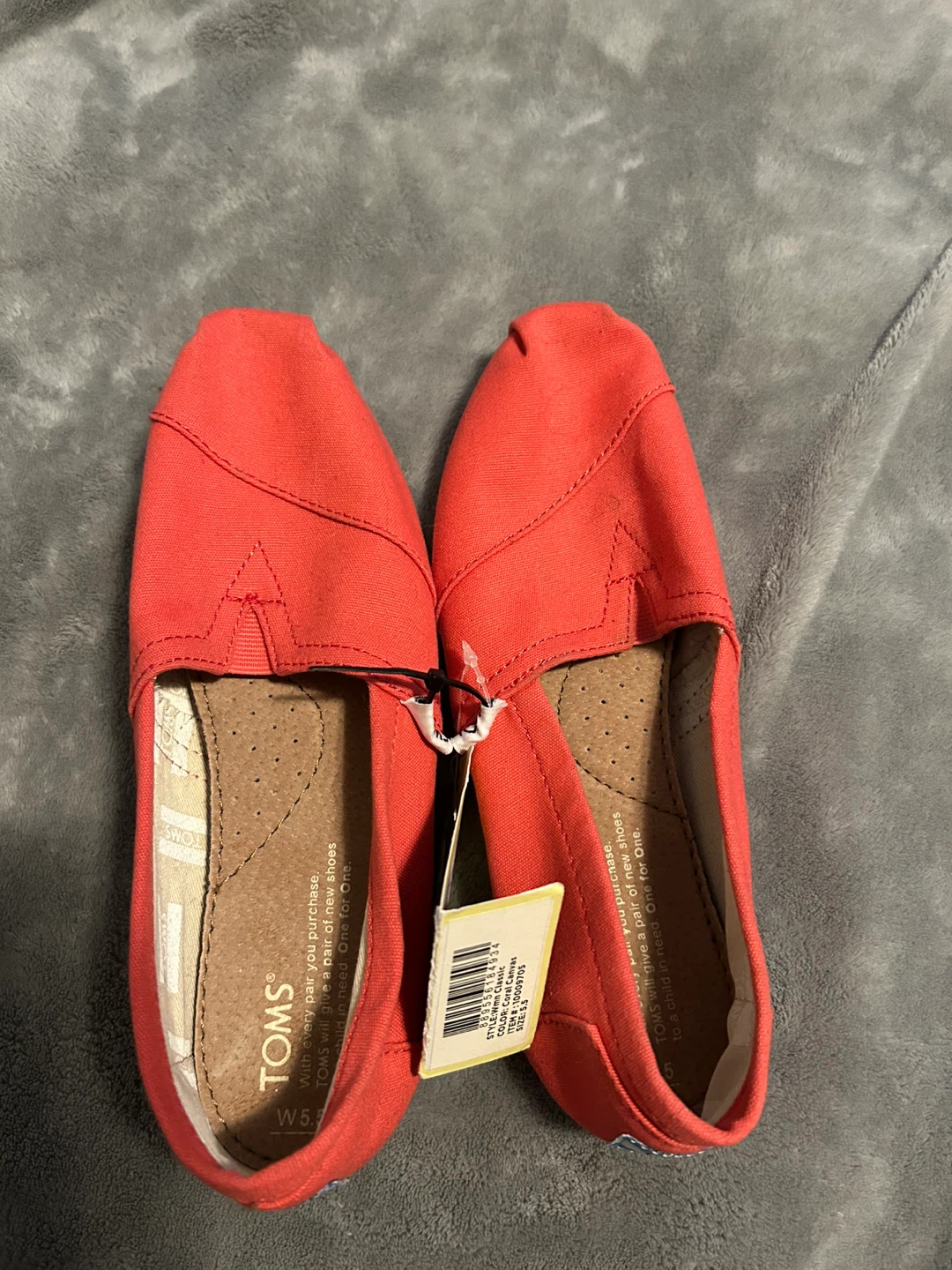 TOMS Women's Classic Coral Canvas Shoes