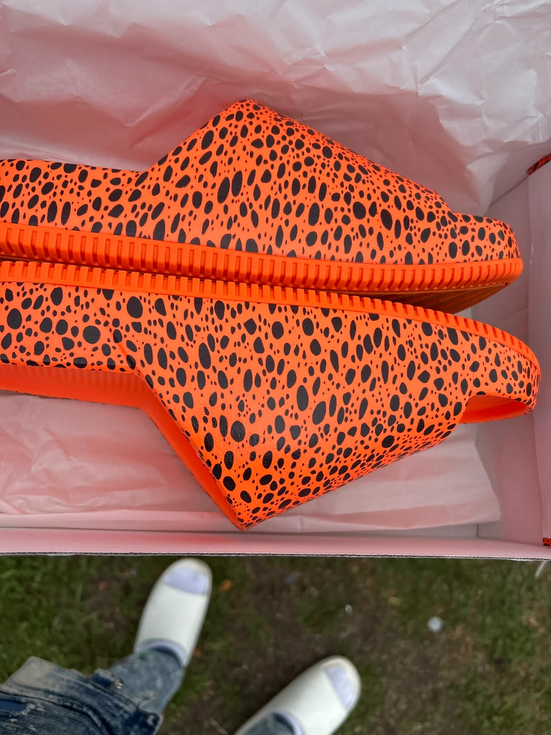 Nike Orange Black Spot Slides Size 11M/12W - photo 3
