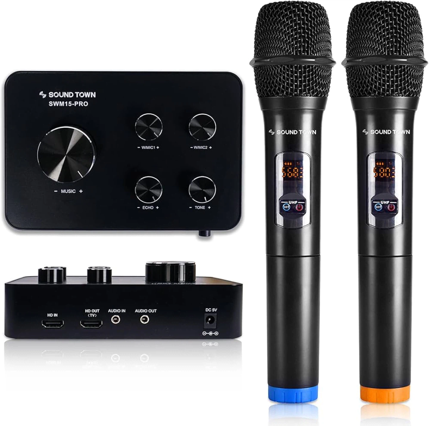 Sound Town Wireless Microphone Karaoke Mixer System