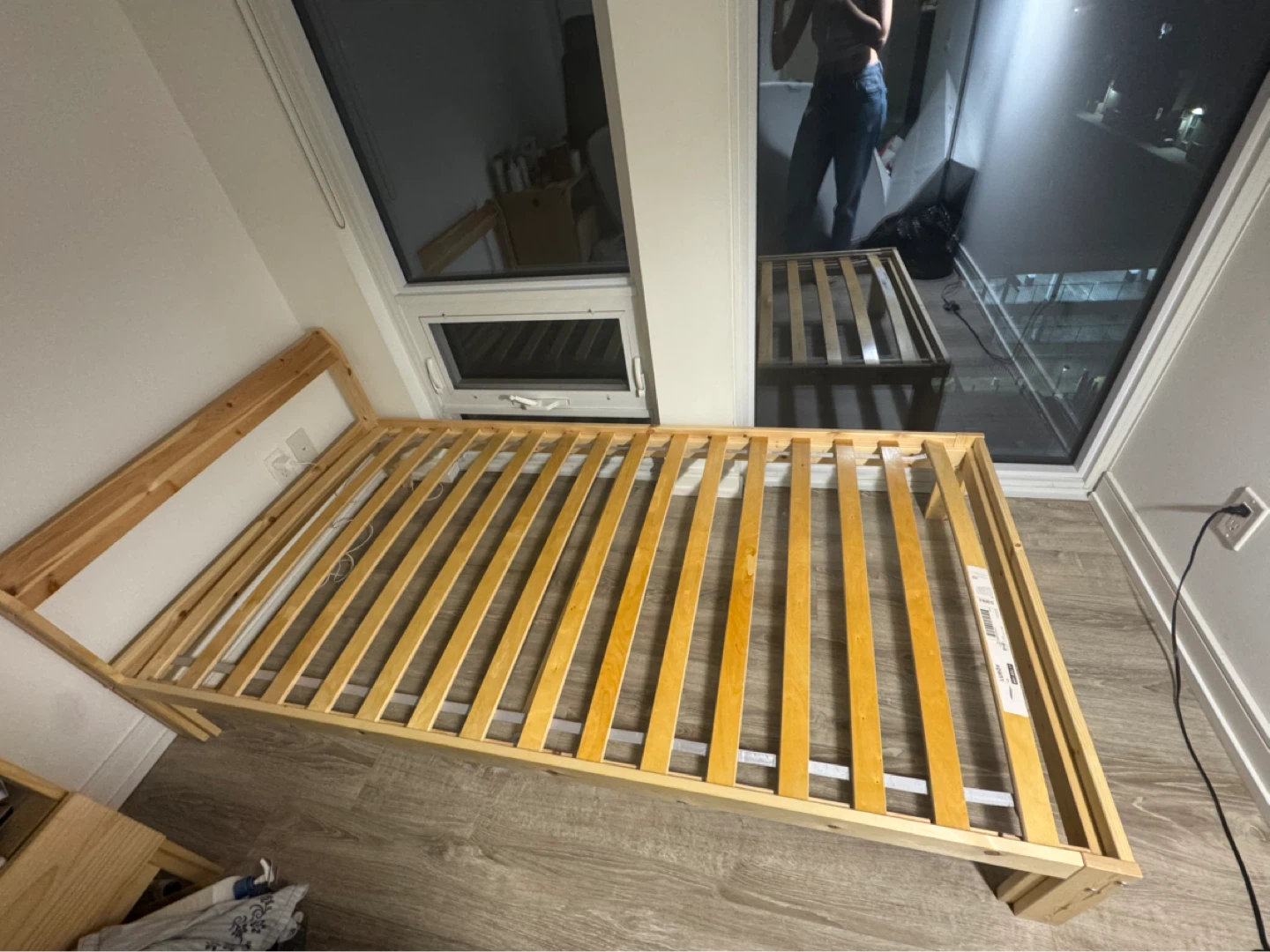 IKEA neiden twin bed frame with luroy slatted bed base