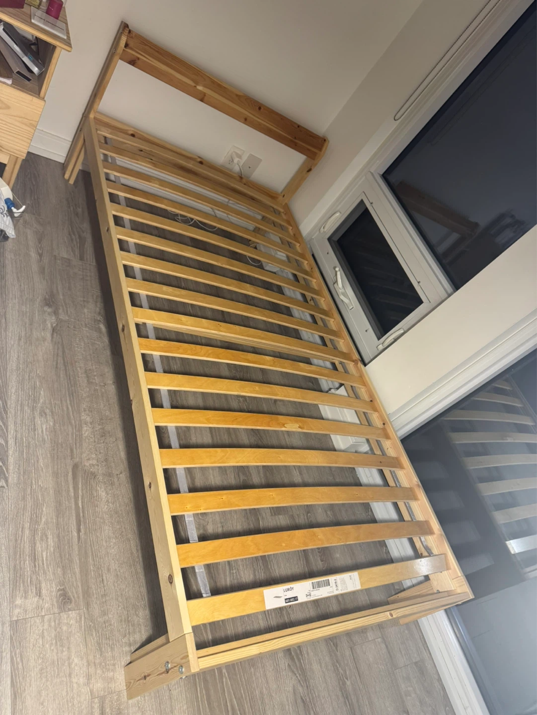IKEA neiden twin bed frame with luroy slatted bed base - photo 3