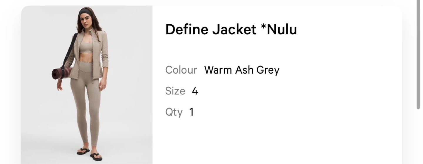 Lululemon Define Jacket Nulu Size 4 Warm Ash Grey - photo 3
