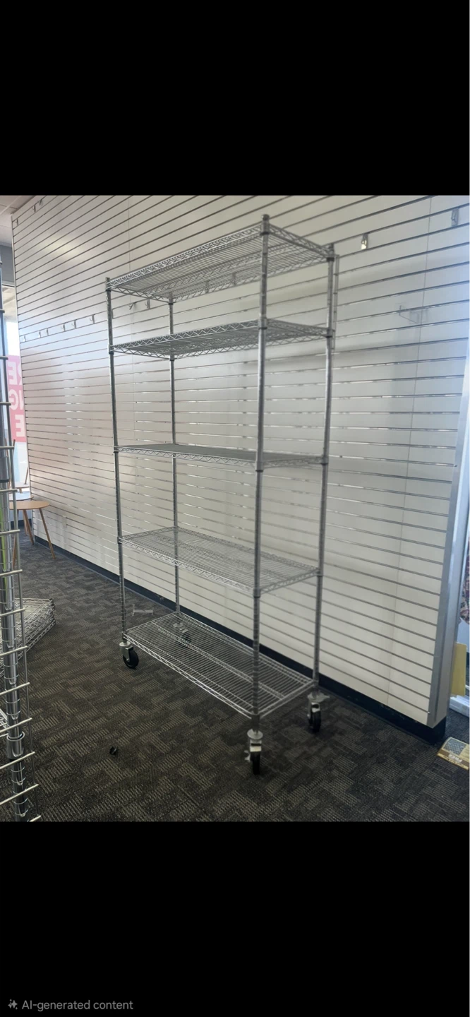 Chrome Wire Shelving Racks with Wheels