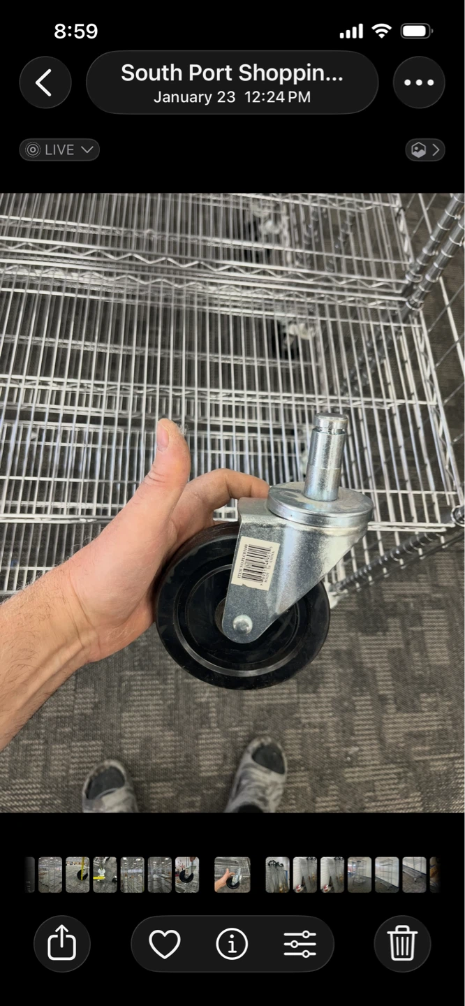 Chrome Wire Shelving Racks with Wheels - photo 4