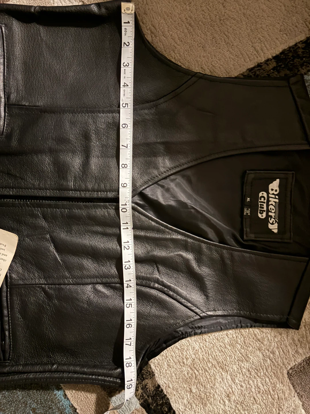 Biker's Club Leather Vest XL Black-women’s - photo 3