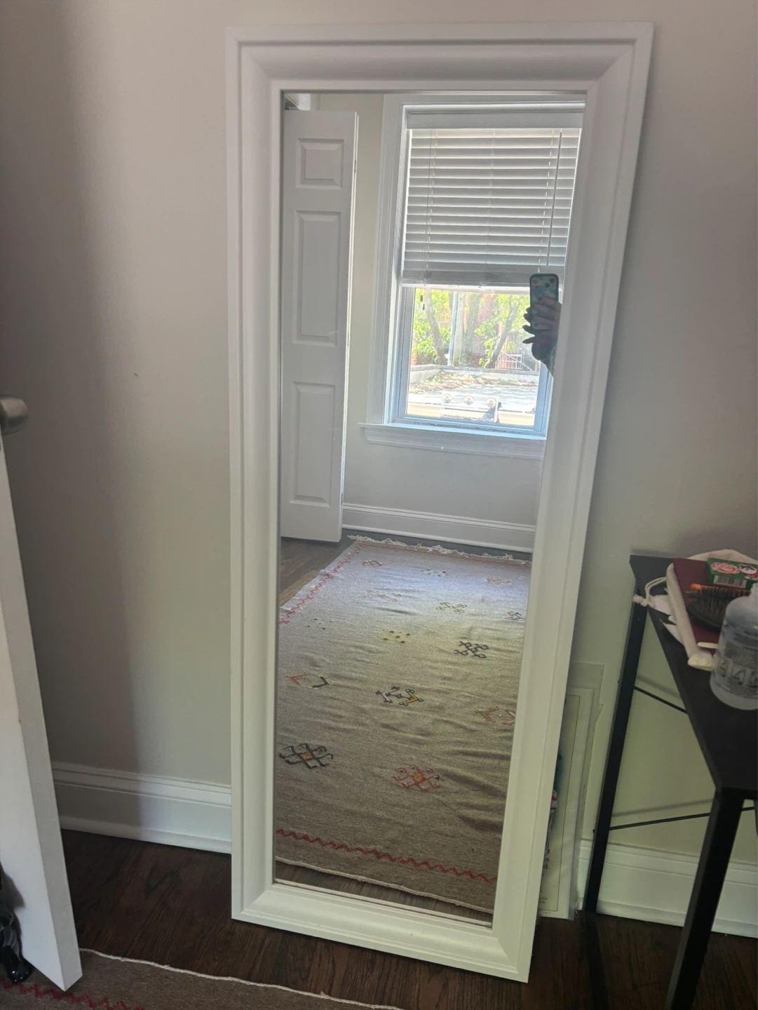 White Framed Full Length Mirror