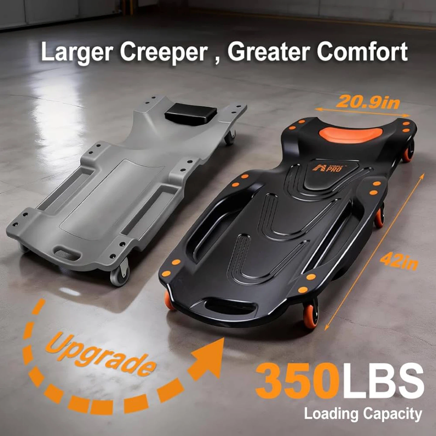 Hydraulic Pro 42" Mechanic Creeper with 6 Swivel Casters - photo 3
