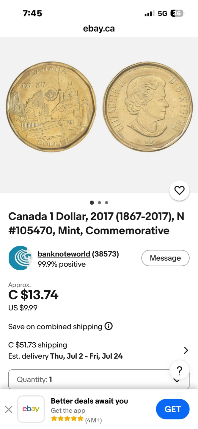 Alexander graham bell Canada 1 Dollar Coin 2022 - photo 2