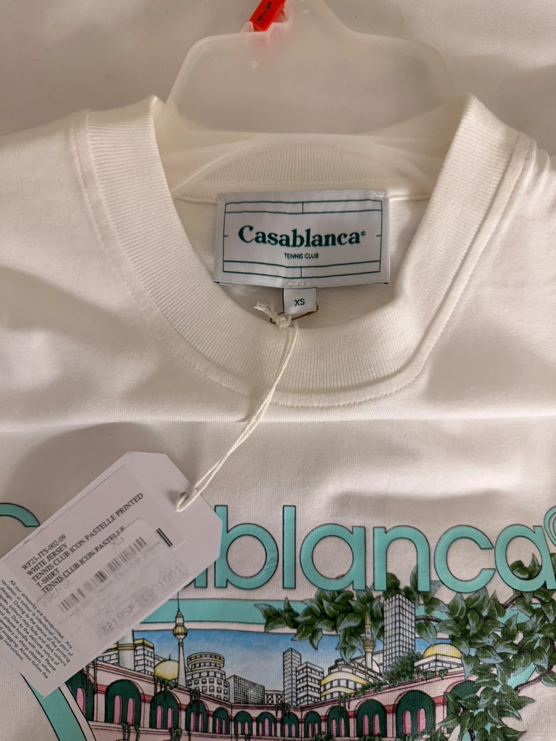 Casablanca Tennis Club White Jersey T-Shirt - photo 2