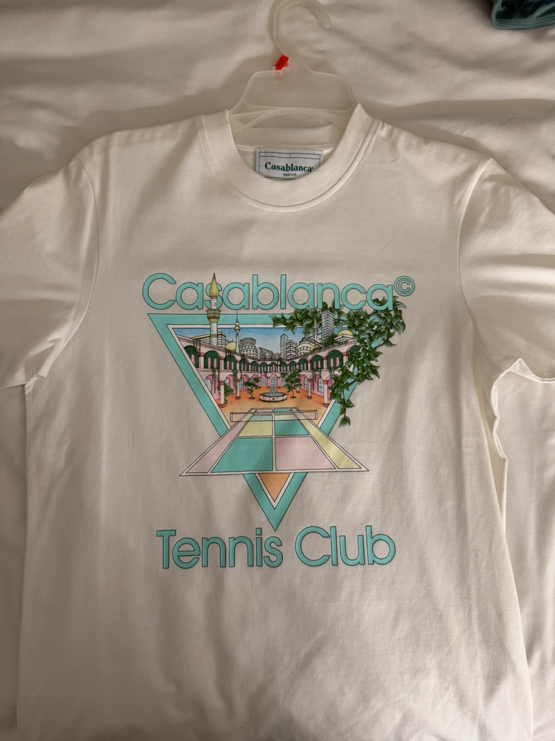 Casablanca Tennis Club White Jersey T-Shirt