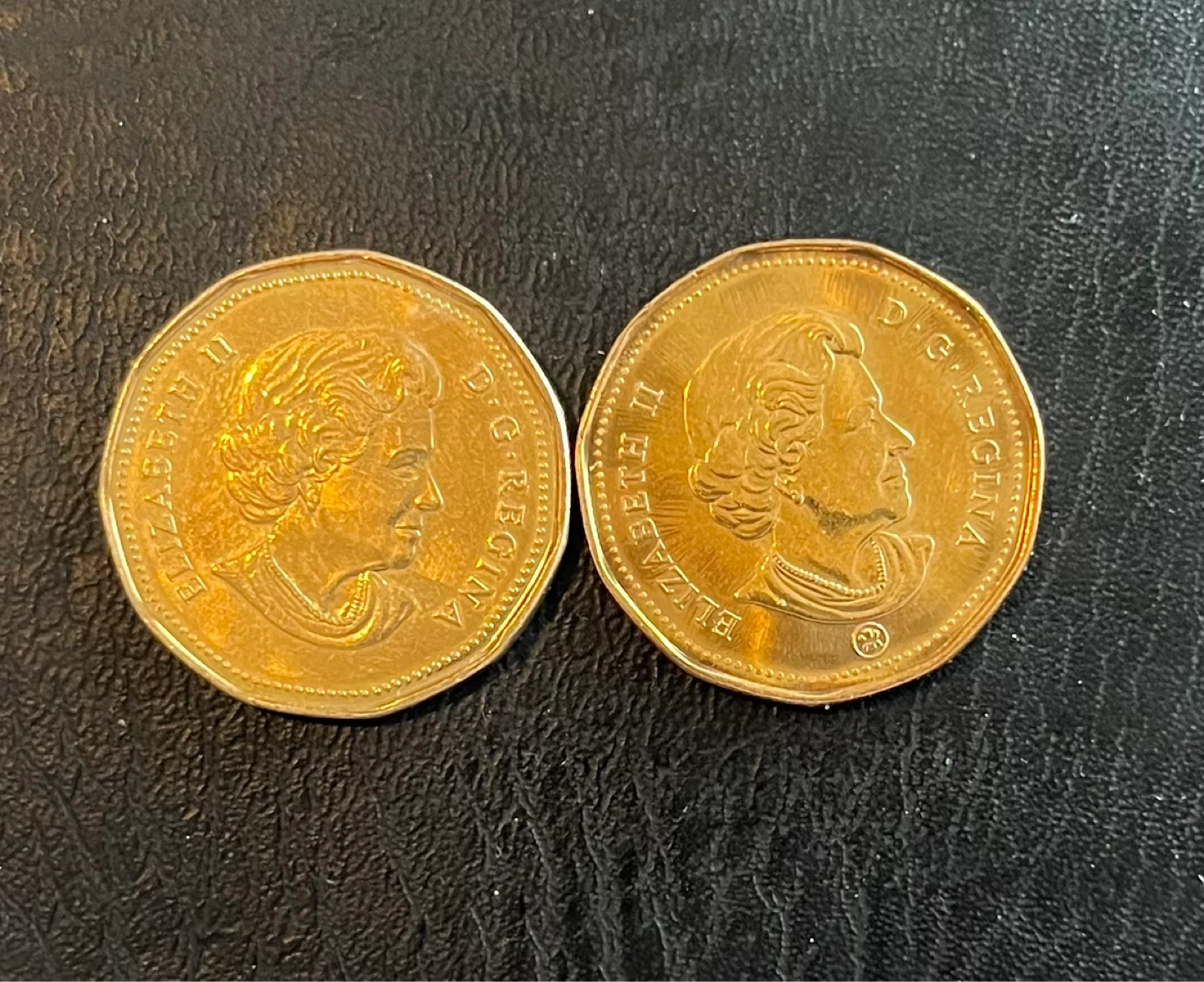 2 x Canadian Loonie Dollar Coins 2008 - photo 2