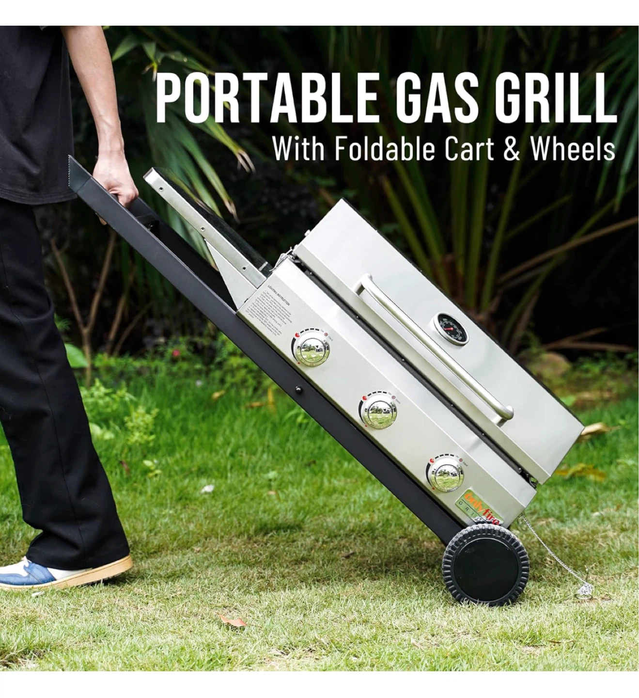 ONLYFIRE GRILLS Gas Griddle 3 Burners with Side Table - photo 3