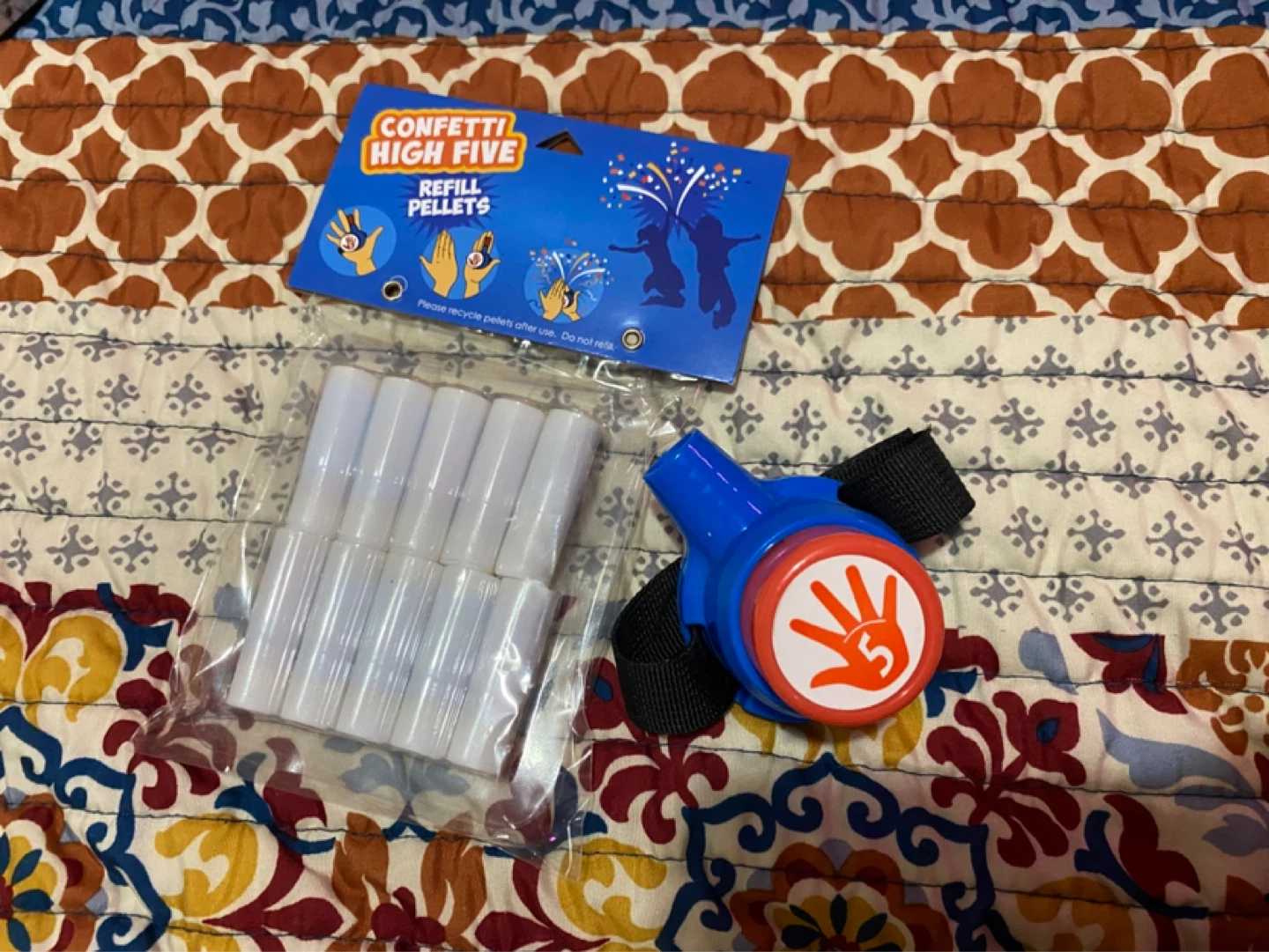 Fiesta Park Confetti High Five Refill Pellets & Wrist Strap