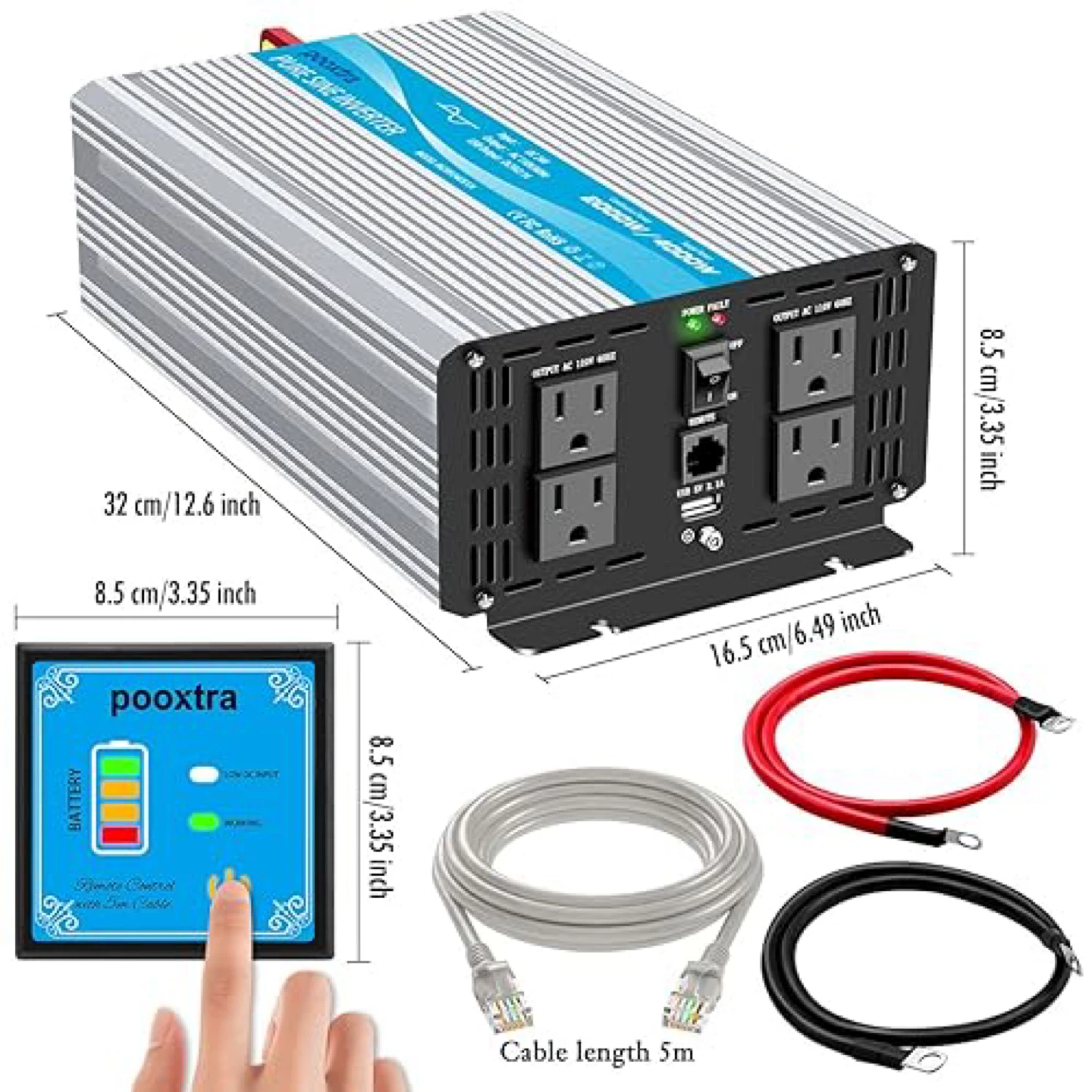 POOXTRA 2000 Watt Pure Sine Wave Inverter - photo 2