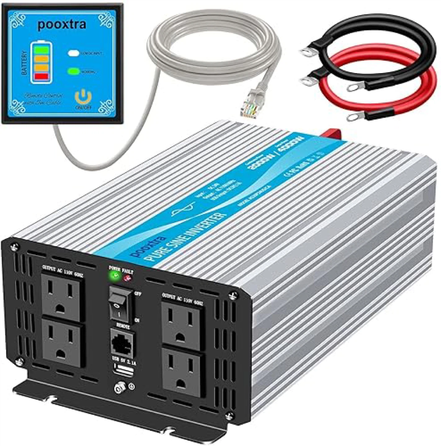POOXTRA 2000 Watt Pure Sine Wave Inverter