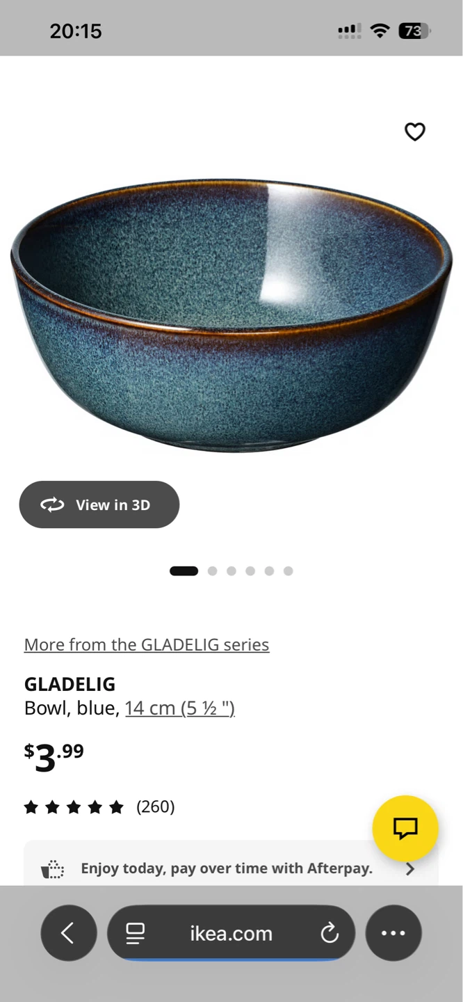 Ikea GLADELIG Blue Dinnerware Set - photo 5