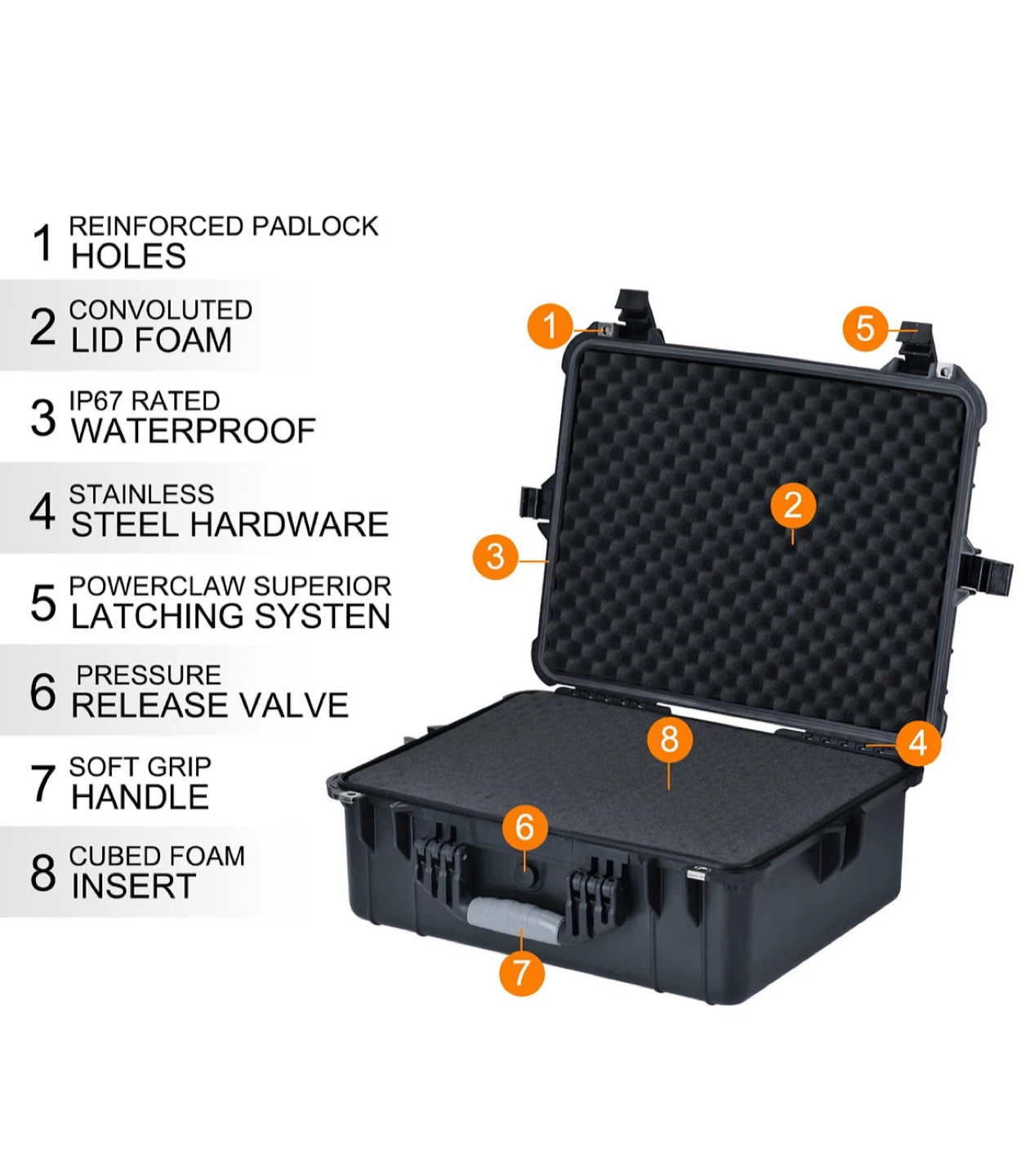 MEIJIA Portable Waterproof Protective Hard Case with foam - photo 4