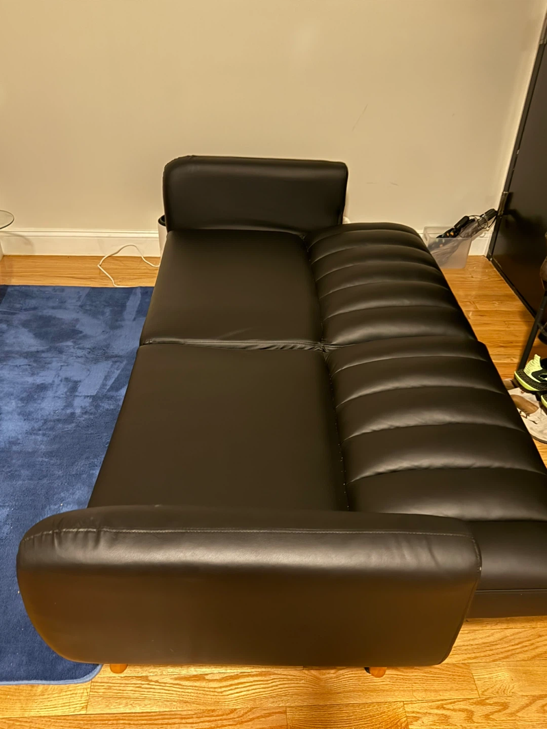 Black Convertible Sofa Bed - photo 2