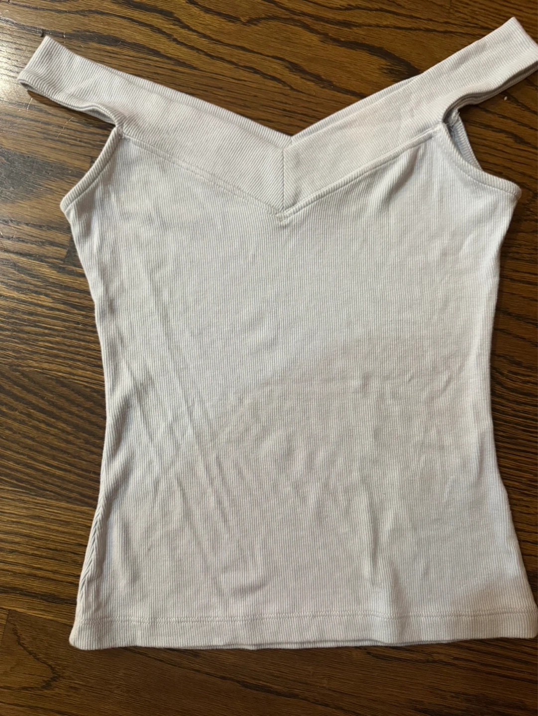 Silence + Noise Off-the-Shoulder Ribbed Tank Top M