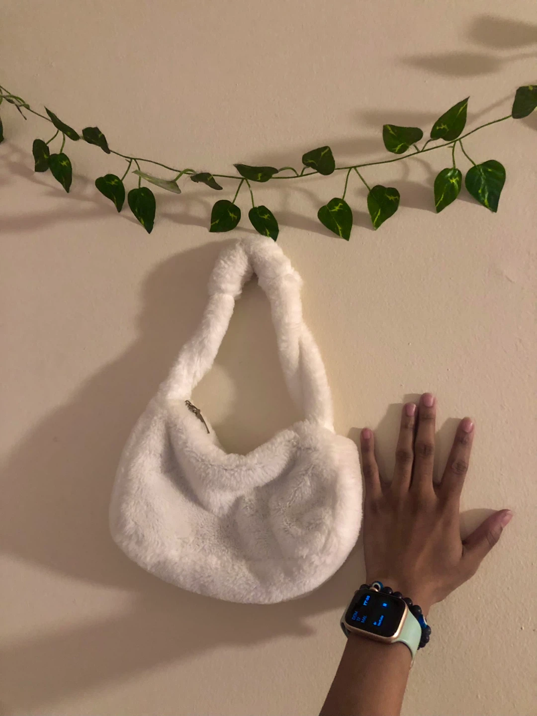 White Faux Fur Shoulder Bag - photo 3