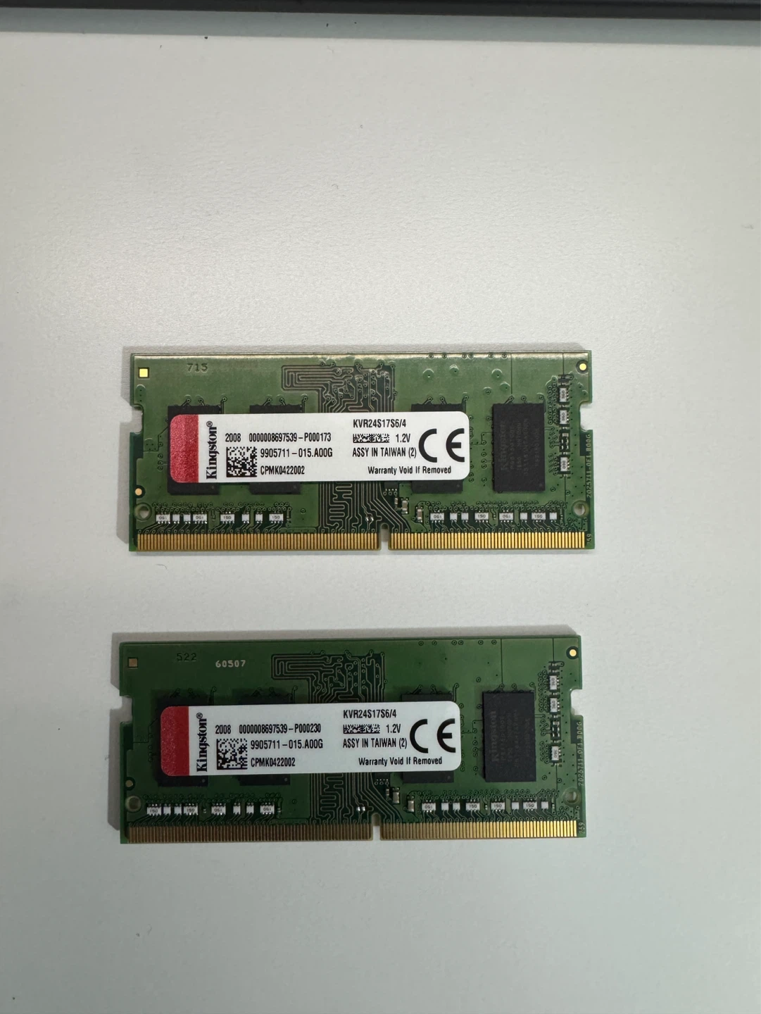 4GB X2 DDR4 2400mhz RAM Kingston