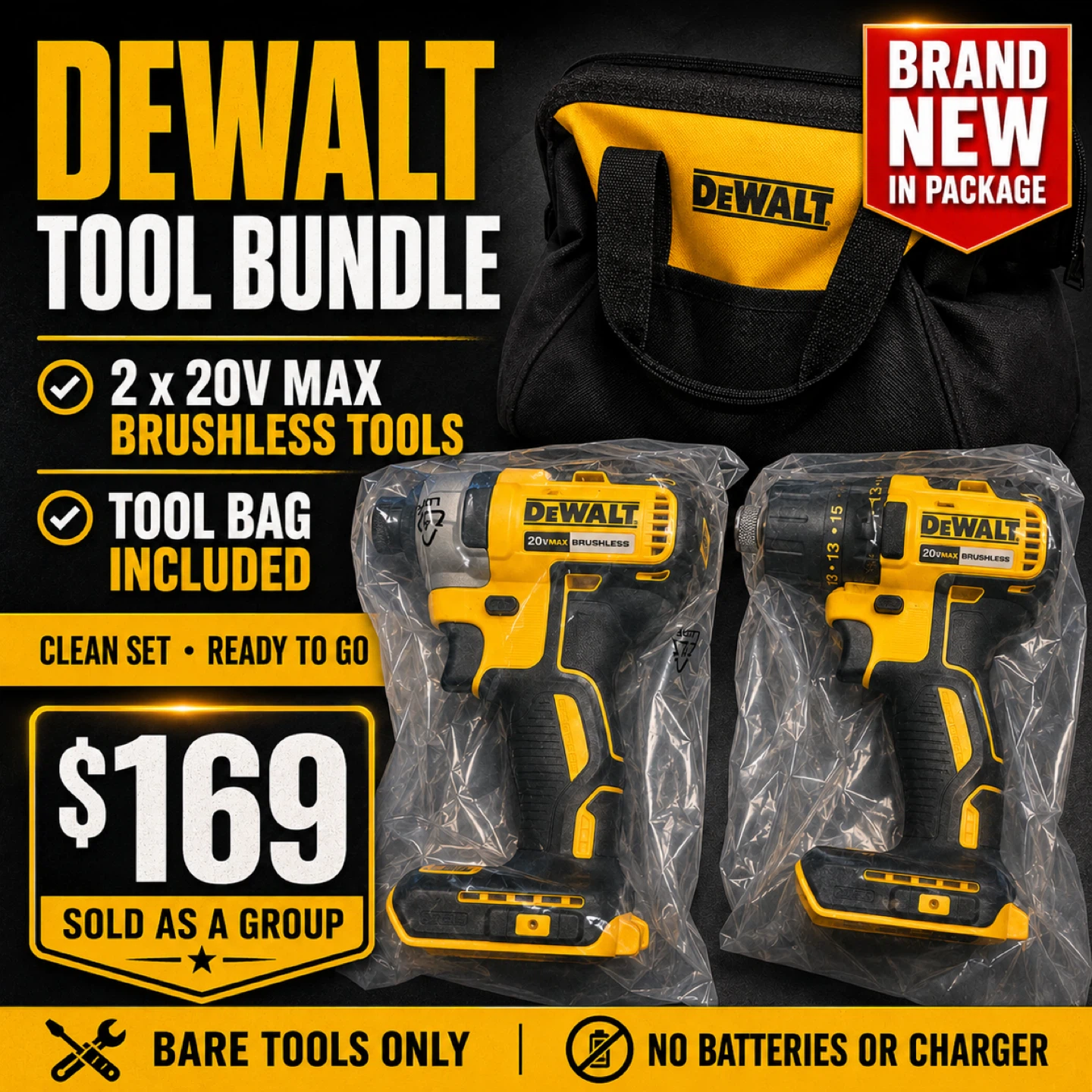 DeWalt 20V MAX Brushless Tool Bundle