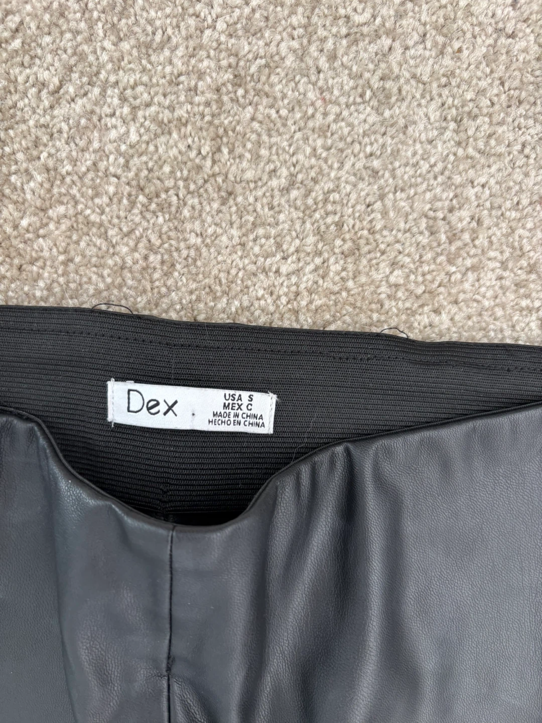Dex Faux Leather Lace-Up Pants Size Small - photo 2