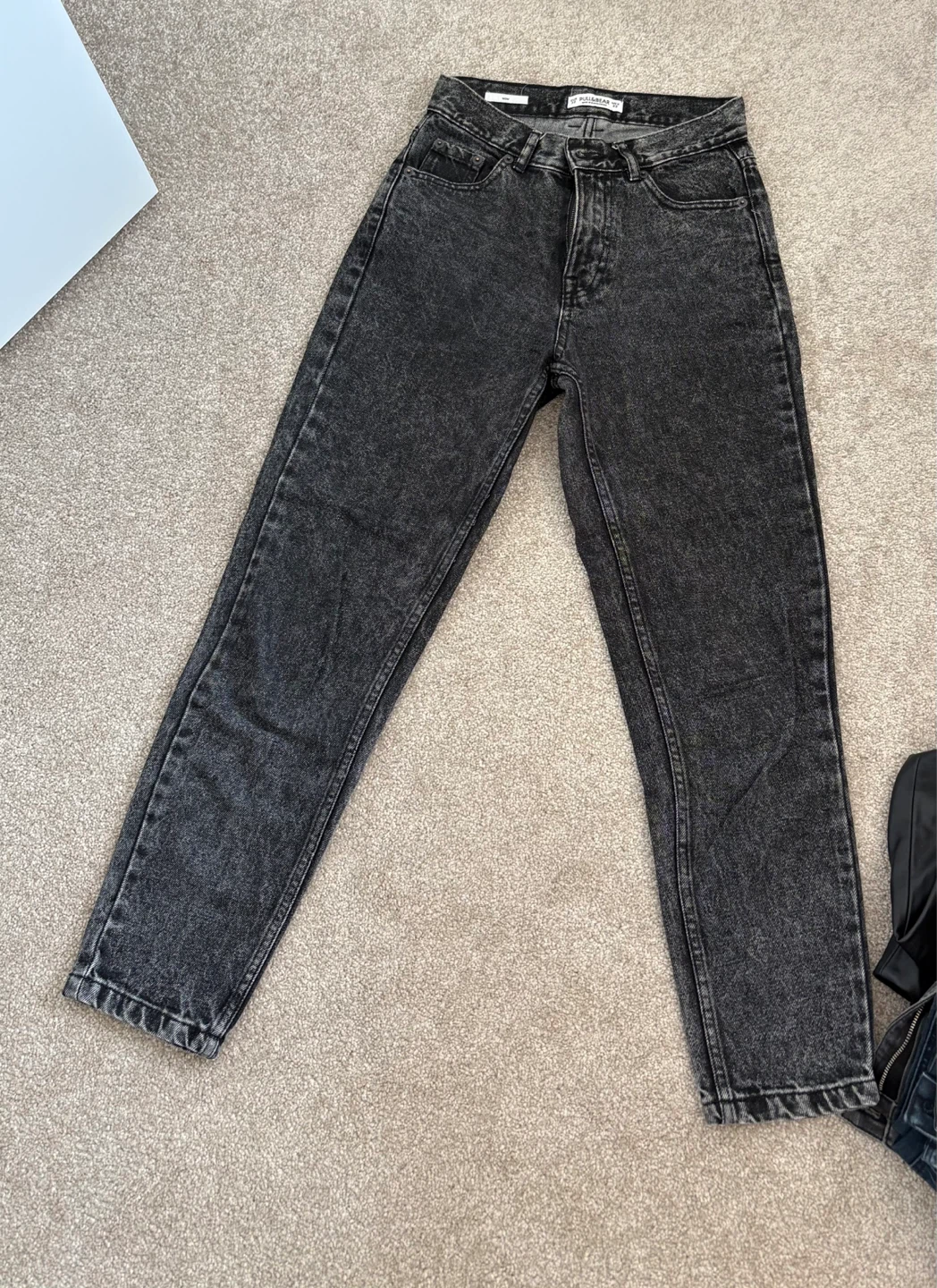 Pull & Bear Acid Wash Straight Leg Jeans