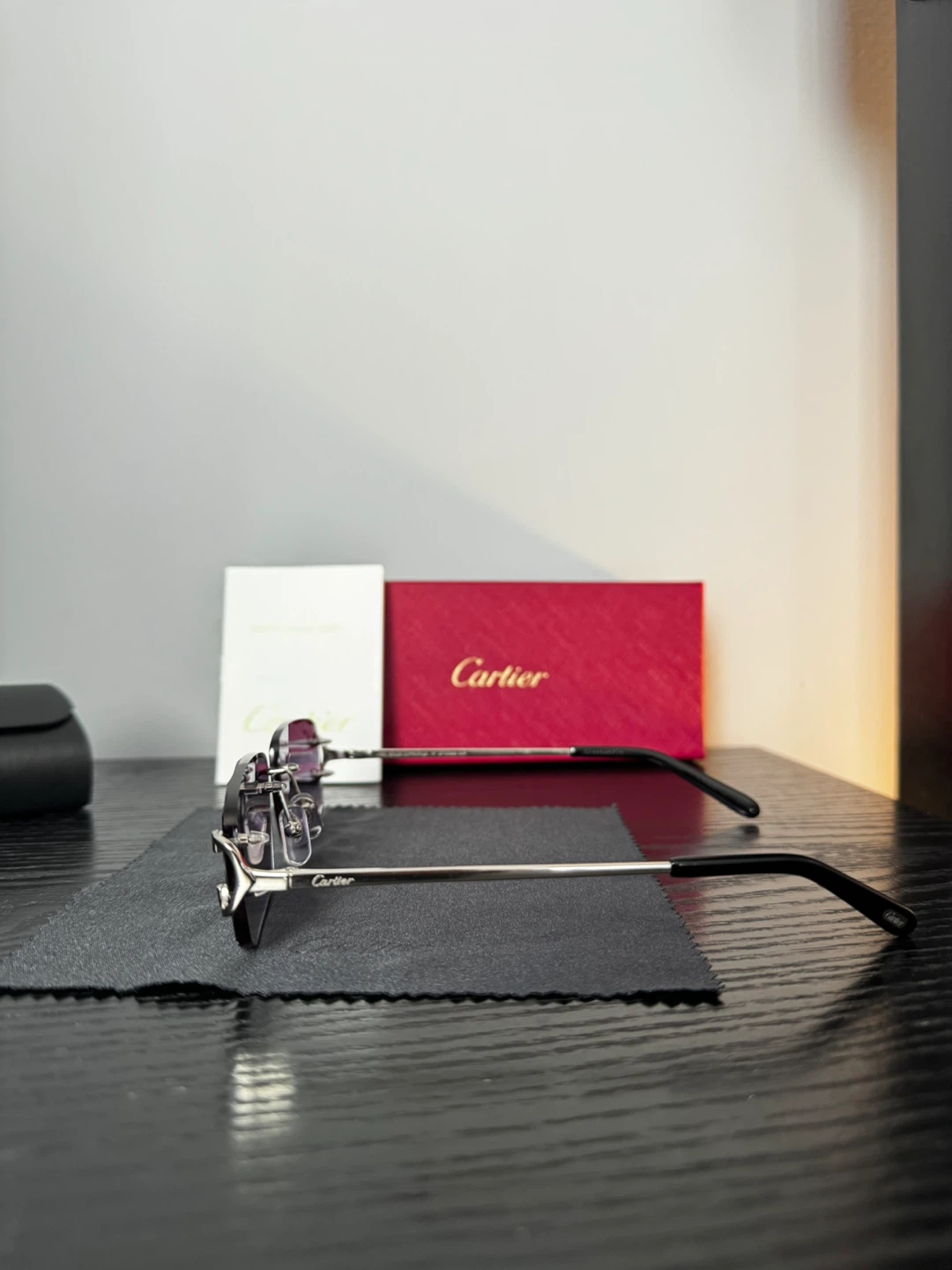 Cartier Big C Rimless Sunglasses With Case And Box - photo 2