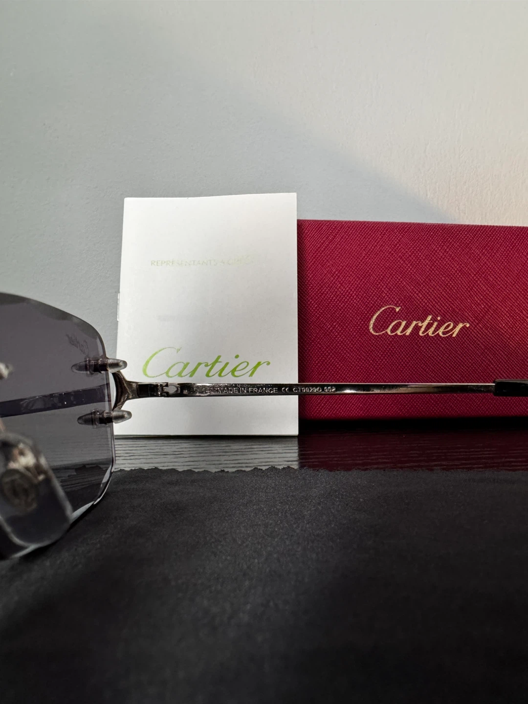 Cartier Big C Rimless Sunglasses With Case And Box - photo 4