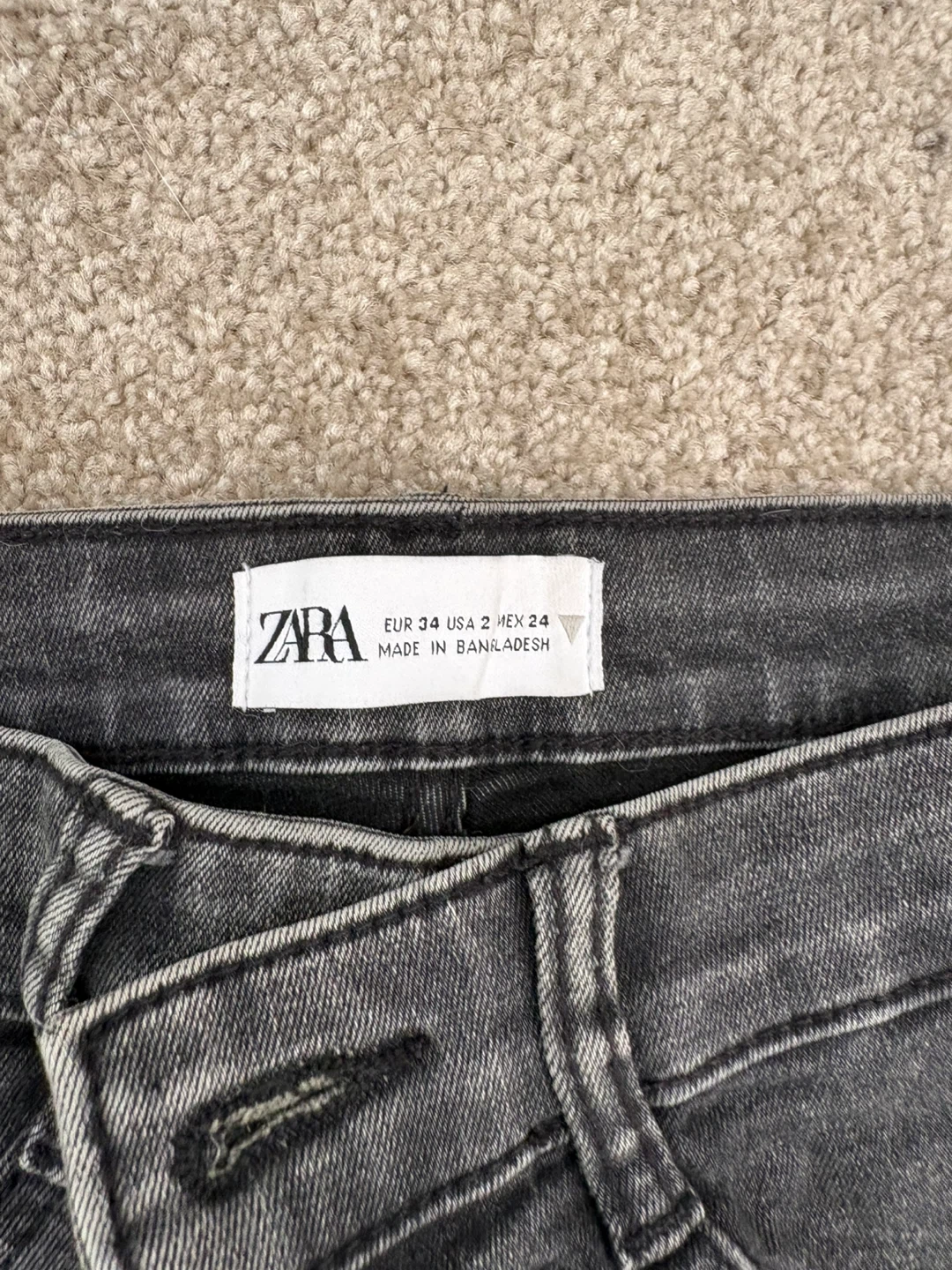 Zara Black Denim Jeans - Women's Size 2 - photo 2