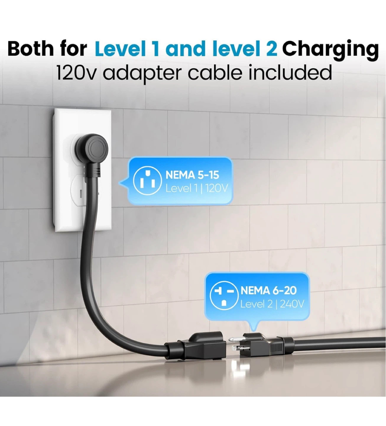 GODIAG Portable Level 1 and 2 EV Charger - photo 2