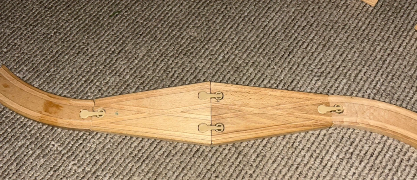 Wooden Train Track pieces with Bridge and Station - photo 5