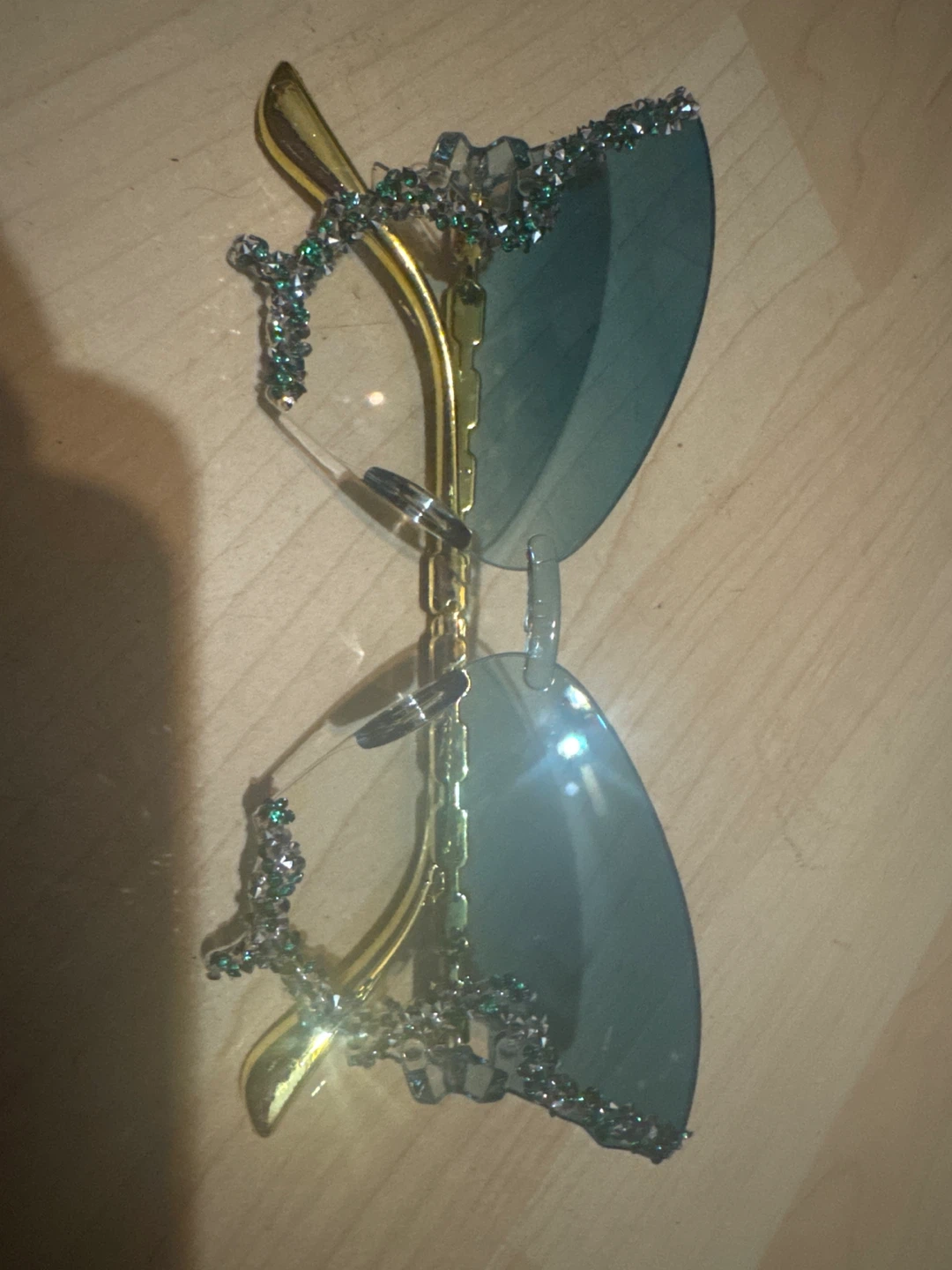 Butterfly Rhinestone Sunglasses - photo 2