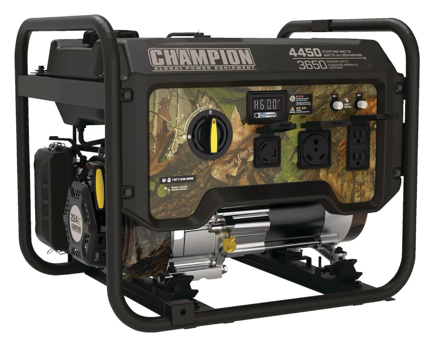 Champion 3650W/4550W Camouflage Portable Generator w CO Shield