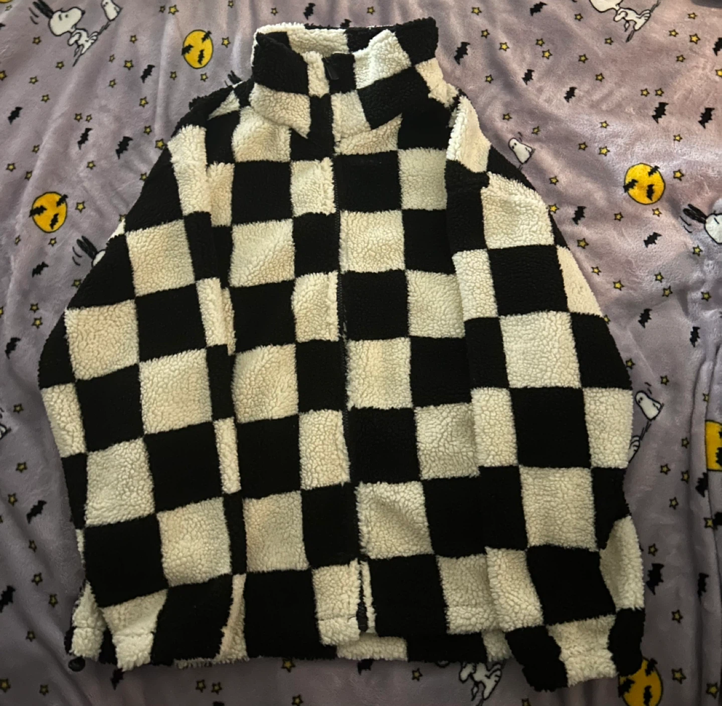Checkerboard Fleece Jacket
