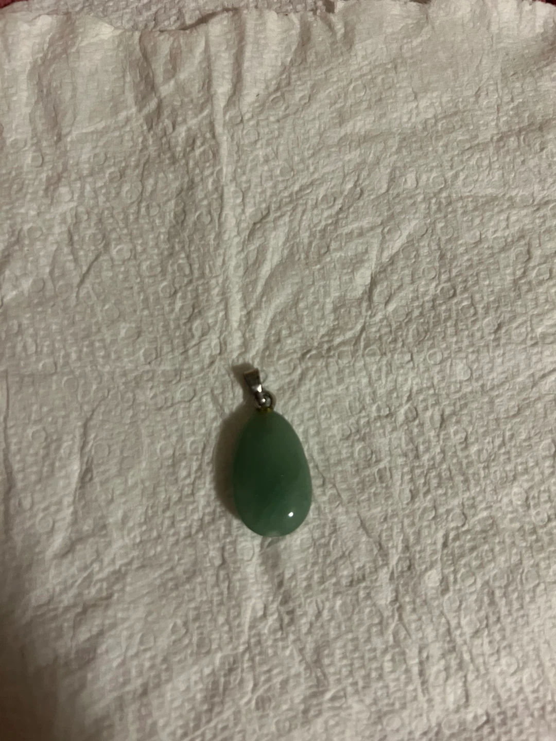 Teardrop Green Stone Pendant
