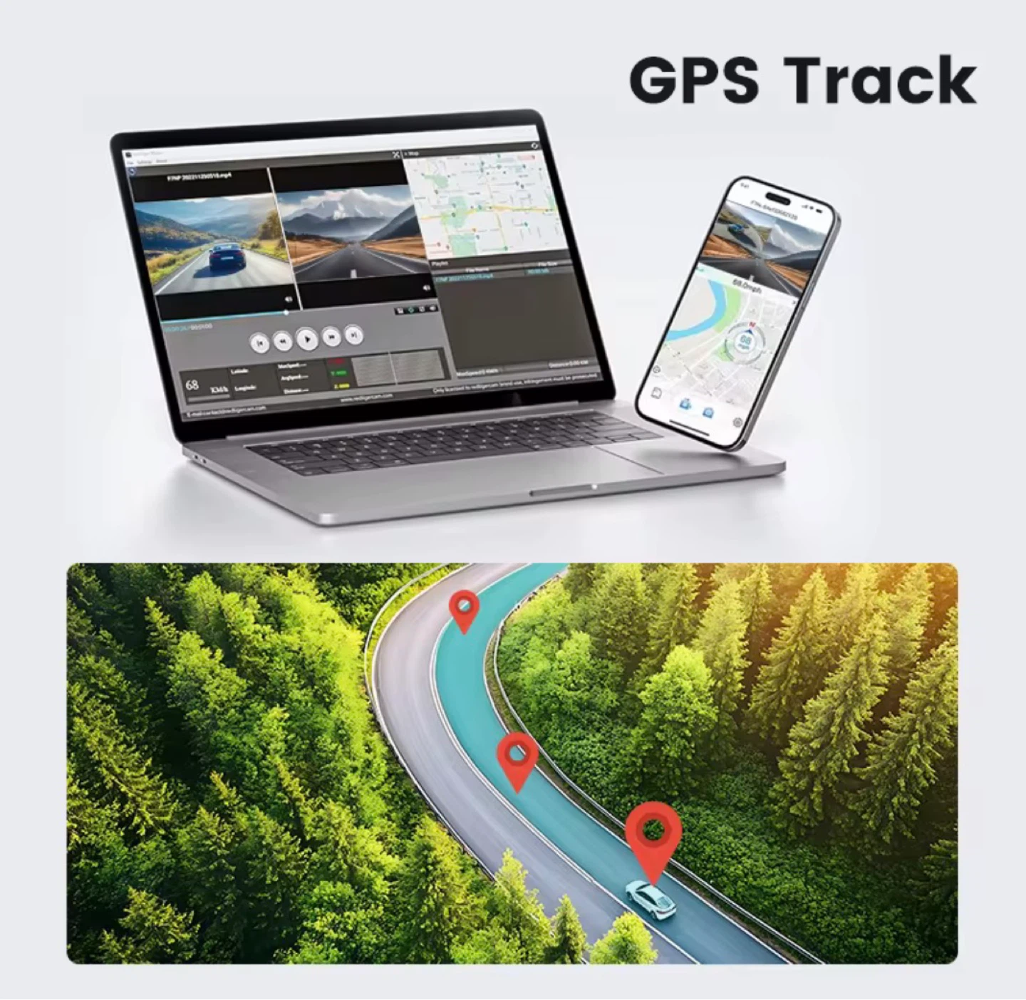 4K Dash Cam with Wifi and GPS tracking - photo 3