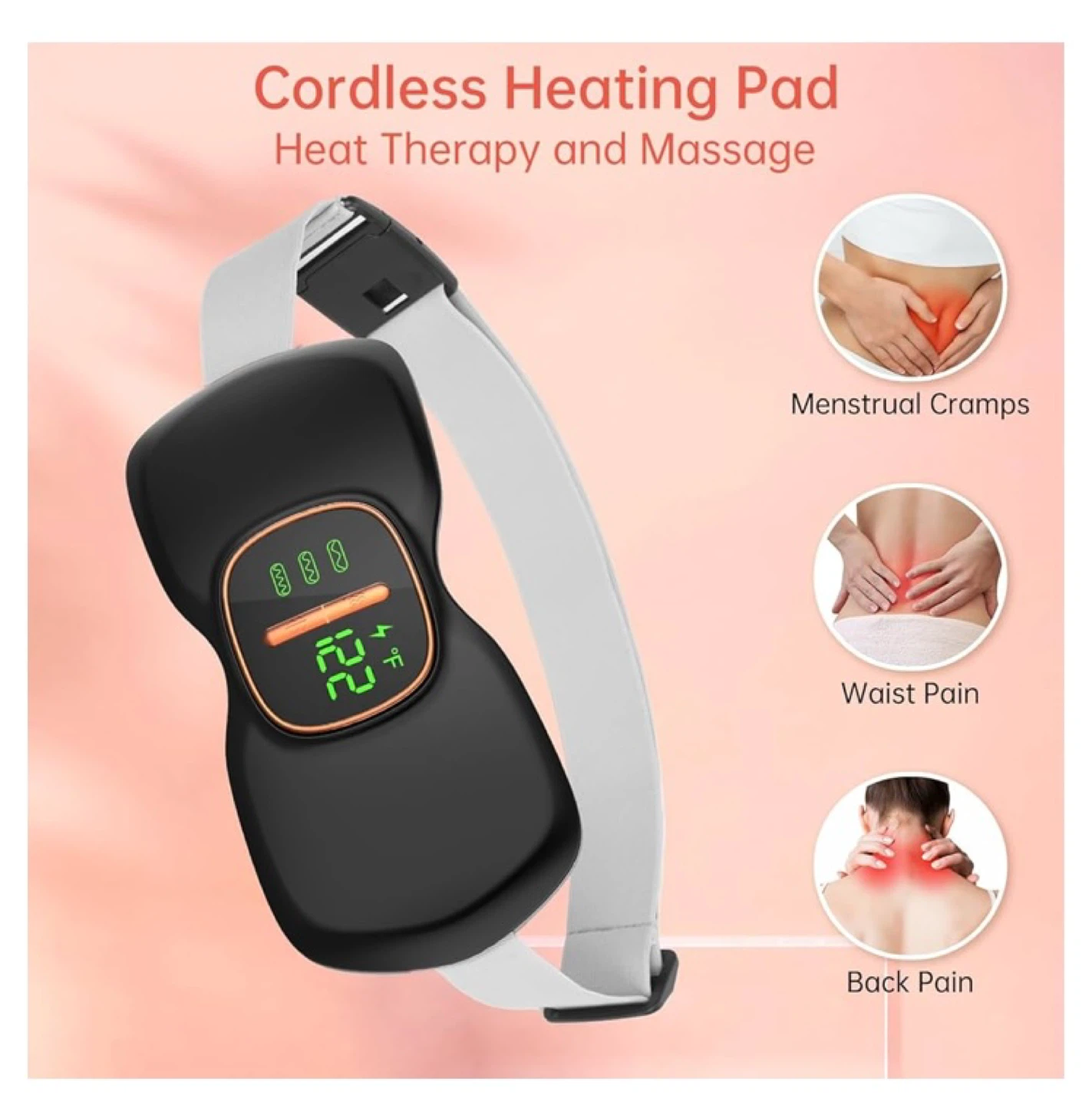 Wearable Heating Pad for Period Pain - Cordless & Adjustable - photo 4